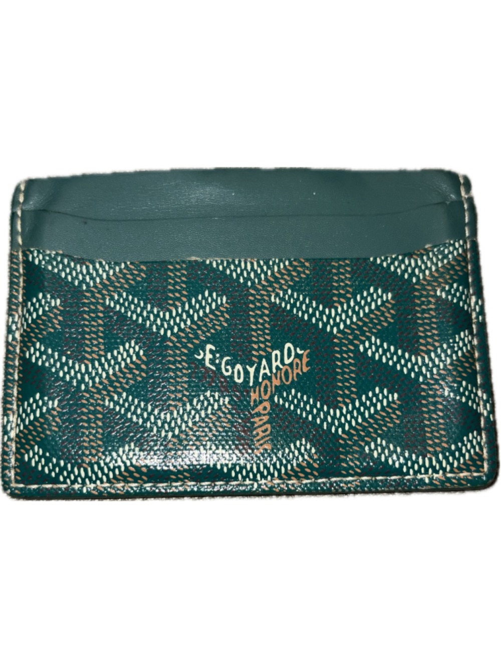 EUC Goyard Wallet Green Cardholder